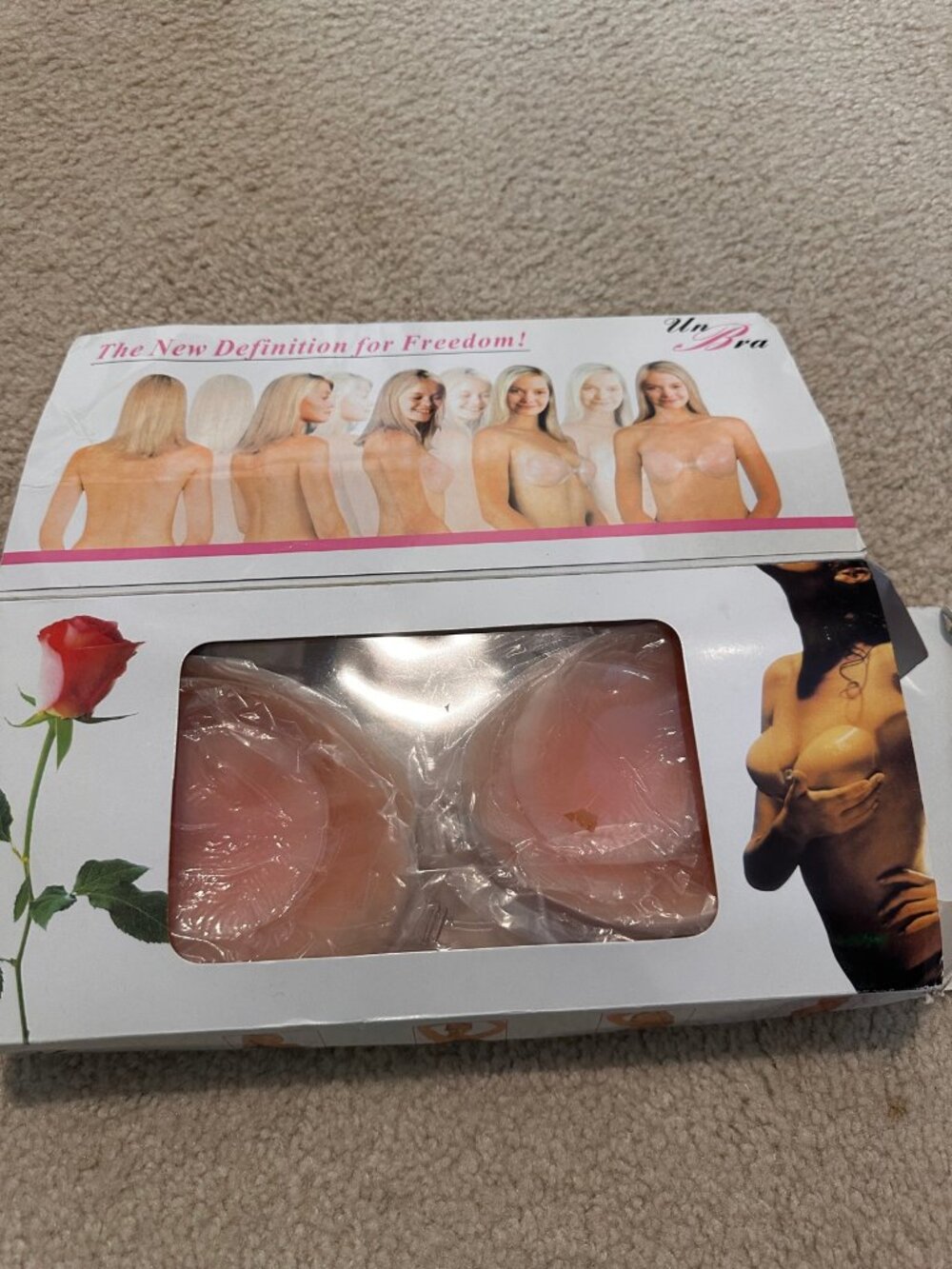 UnBra Silicone Adhesive Strapless Bra Size C Nude NEW Bundle